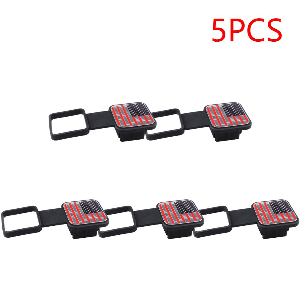 1-5PCS Trailer Hitch Receiver Cover Tow Hitch Decorative Covers Durable Rubber Plug Cover 2 Inch Universal Plug Tube Cap