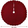 KHOYIME Red Knitted Christmas Tree Skirt 36 Inches, Rustic Vintage Large Xmas Tree Rug Skirt Chunky Thick Knit Boho Under Tree Skirt, Farmhouse