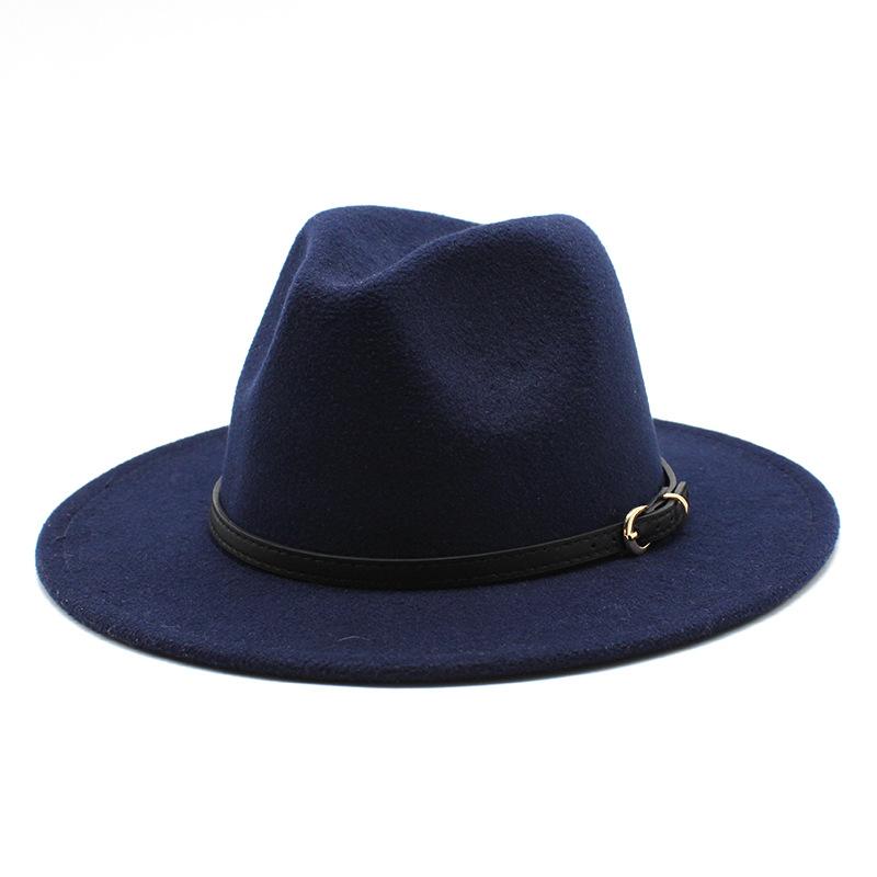 Jazz Hat Season British Retro Top Hat Men'S And Women'S Woolen Hats