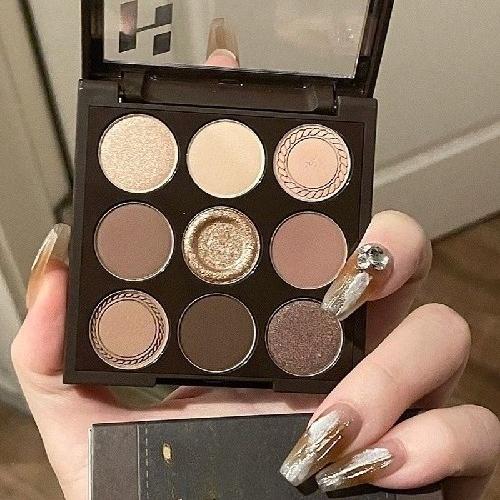 9 farbe Matte Glitter Lidschatten Palette Lidschatten Diamant Schimmer Nude Shiny Make-Up