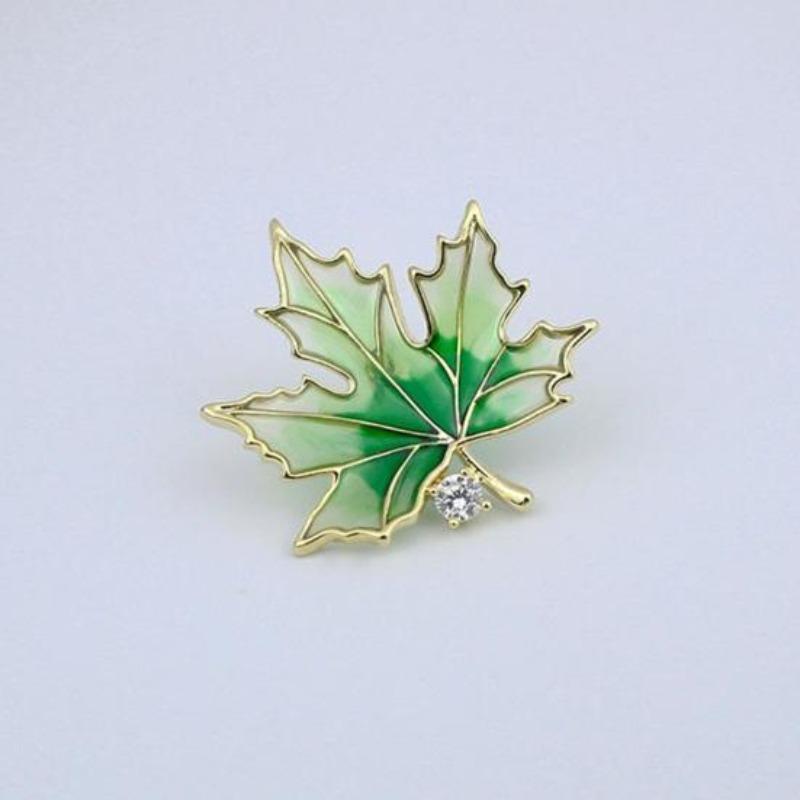 Brosche für Damen, Sonnenblumen-Ahornblatt, Aprikosenblatt, realistisch, galvanisiert, poliert, exquisit, für Abschlussball, Party, Mantel
