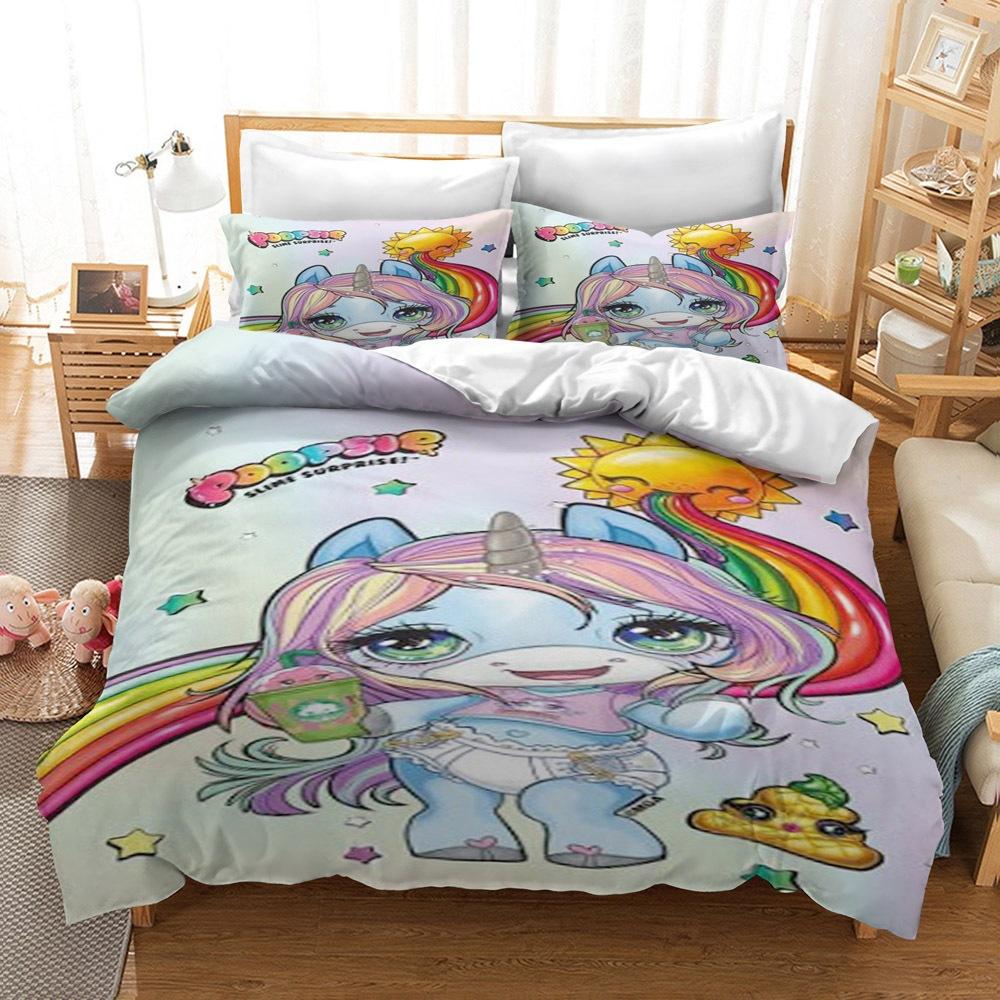 Bettwäsche-Set, Einhorn-Serie Größe Dreiteiliger Bettbezug