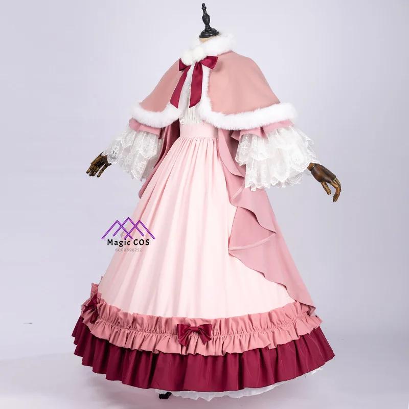 Victorique De Blois Cosplay Costume Wig Anime Gosick Pink Dress Maid Lolita Uniform Cloak Hairpin Halloween Party Women Anime