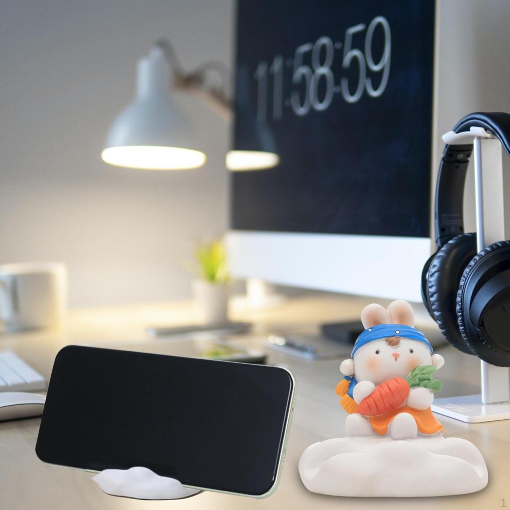 Phone Holder Sculpture Animal Figurine for Desktop Gift