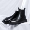 British style black short Martin boots 2025 autumn and winter single boots thick-soled versatile sleeve men's cigarette boots 4505-R