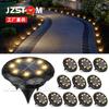 Solar underground light, outdoor waterproof LED ground plug lawn light, garden villa decoration courtyard light