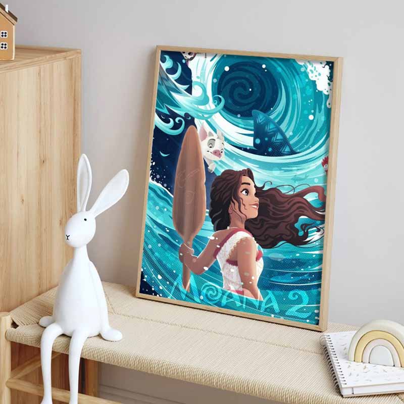Disney Diamond Painting 5D DIY Moana 2 Fan Art Illustration Art Mosaic Embroidery Decoration Cross Stitch Gift