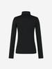 LORDLOAR Slim Zipper Collared T-Shirt Black