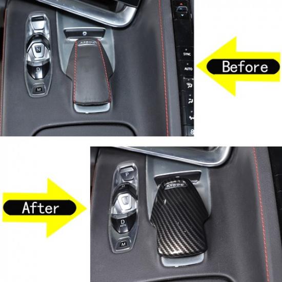Carbon Style Car Center Sport Mode Shifter Cover Trim For Corvette C8 -2024