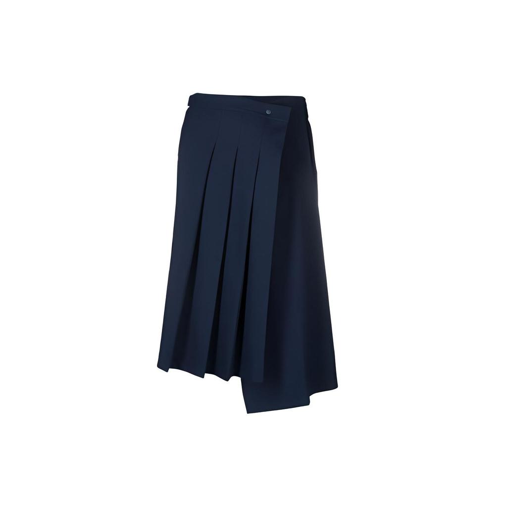 Y-3 FW21 Pleated Detail Midi Skirt Women Skirts Navy GV2781