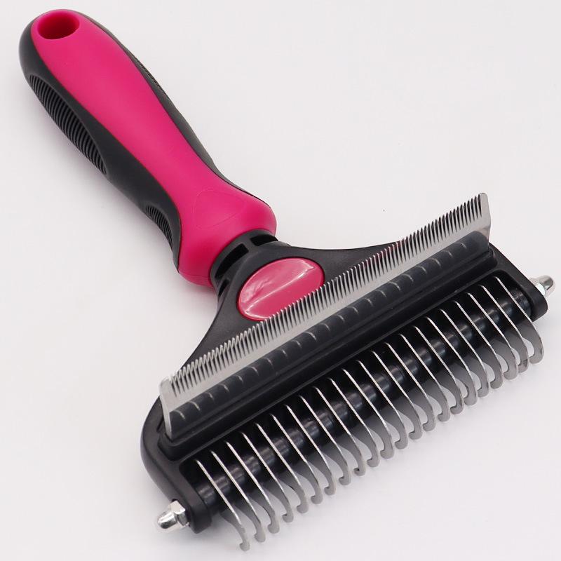 Dual-Headed Dog De-Shedding & Detangling Comb Tool