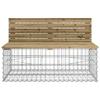 VidaXL Banc de jardin design gabion 103x70x65 cm bois de pin imprégné 834376