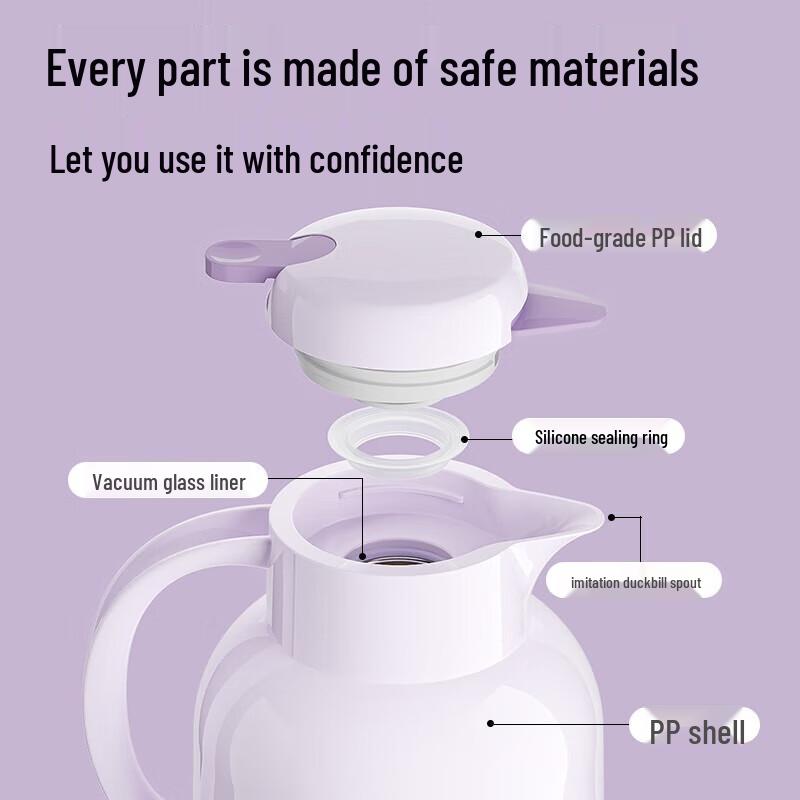 JEKO&JEKO Home & Student Glass Liner Thermos Flask