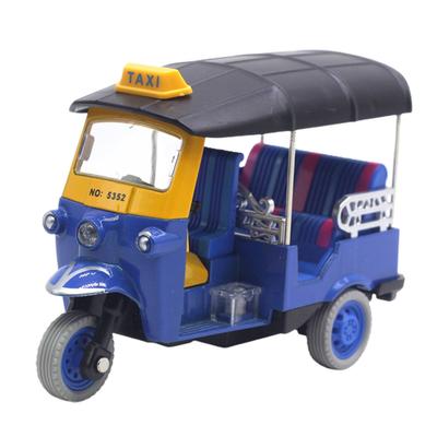 Pull Back Thai Tricycle Toy, High Simulation Alloy Tuk Tuk TAXI Car Model Toy for Children Gifts