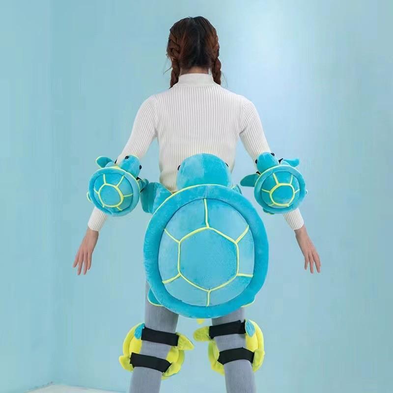 Plush Toys Turtle Protective Snow Gear Set With For Kids Skiing Doll Stuffed