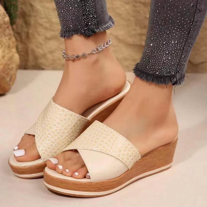 Women Sandals Hemp Wedge Heels Sandalias Mujer Platform Sandals Summer Wedges Shoes for Women Summer Footwear Women Slippers