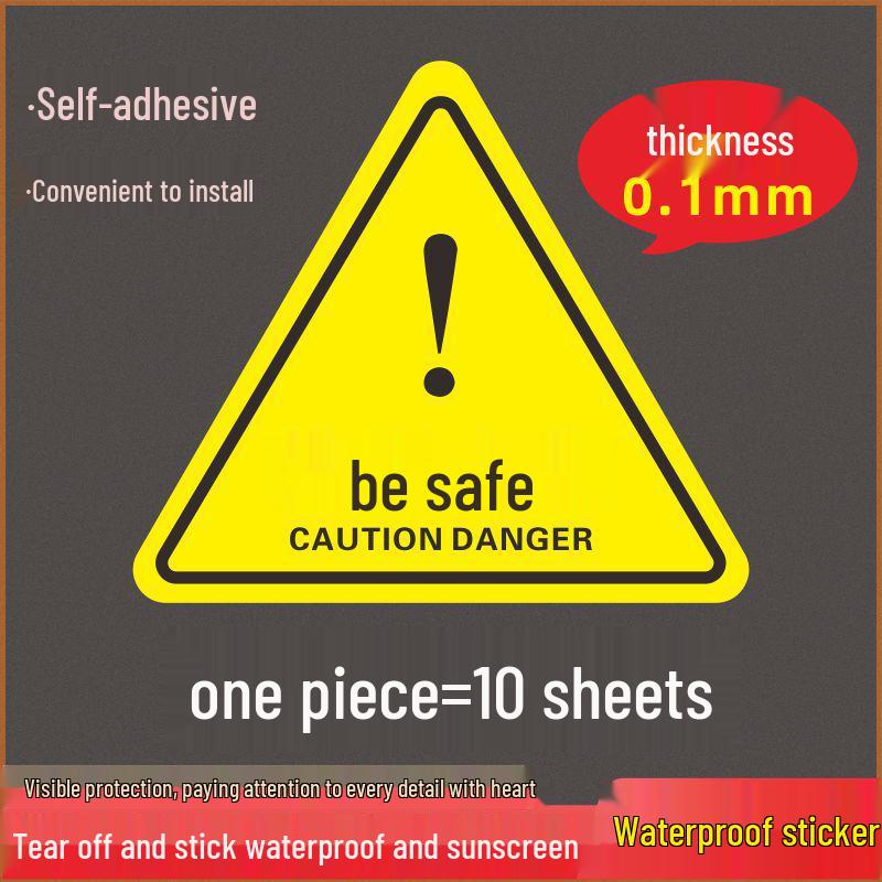 Electric Shock Warning Sticker - Caution Symbol for Distribution Box