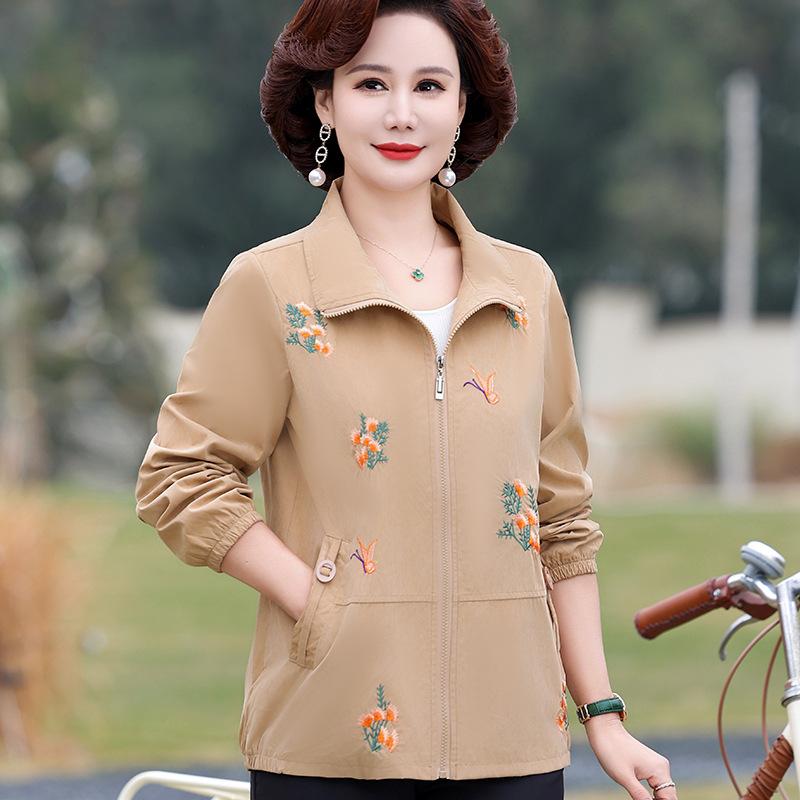 

Spring coat short women s trench coat new year-old women s thin jacket 5XL (recommended 150-82.5kg) жовтий