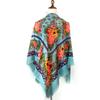 120*120Cm Breathable Thin Russian National Square Scarf Women Luxury Floral Shawl Bandana Foulard Femme Beach Stole