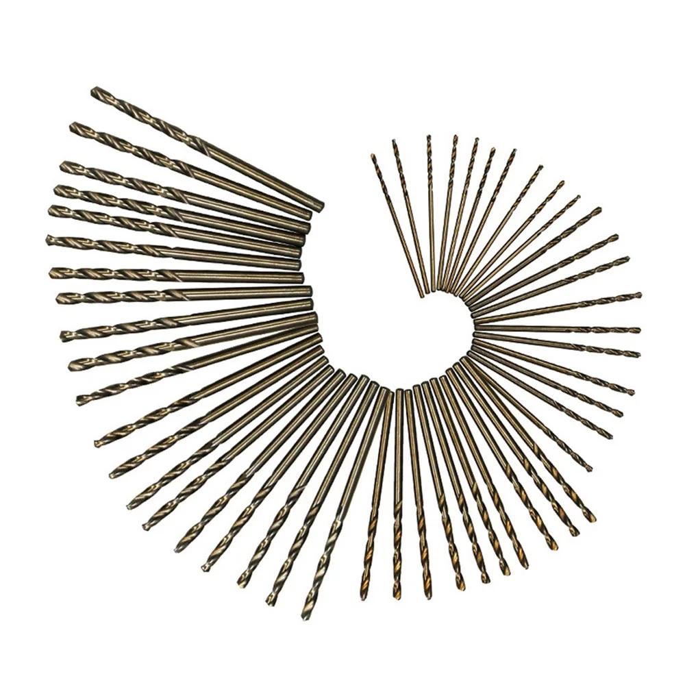 

Набор из 50 шт. быстрорежущих стальных спиральных сверл Cobalt M35 с прямым хвостовиком для инструментов для сверления металла из нержавеющей стали