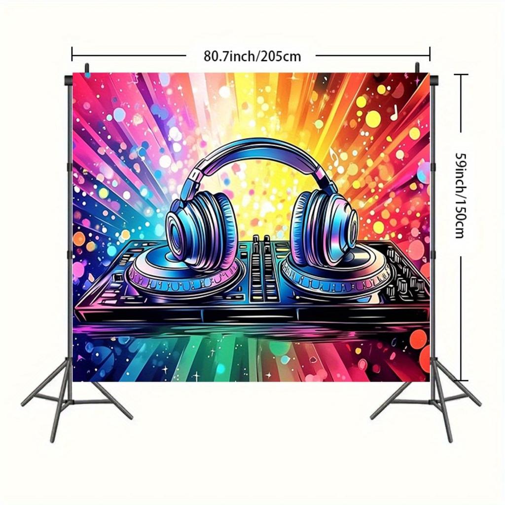 2D plane, 1 piece of colorful music-themed large background, suitable for weddings and birthdays