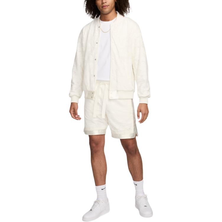 Nike Jackets Men's Ecru Stand Collar Moderate Other FN2863-133