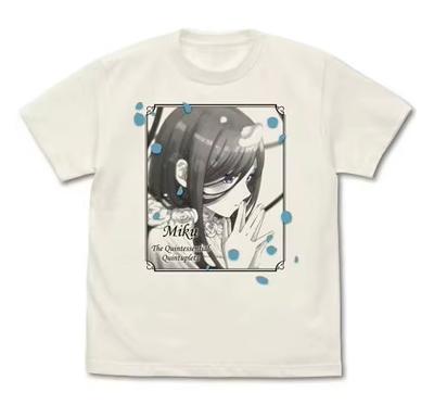 2026 Summer Unisexs Casual Oversized Print Of Miku Nakano From Anime The Quintessential Quintuplets Unisex And Unisex Tshirt