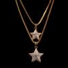 Hip Hop Vintage Retro Stainless Steel Rhinestone Pendant Necklace for Party Nightclub