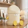with Lid Desktop Trash Can Round Storage Bucket Creative Waste Bin  Dormitory