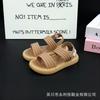 Girls' Summer New Soft-Soled Sandals for Young and Older Children with Buckle Closure