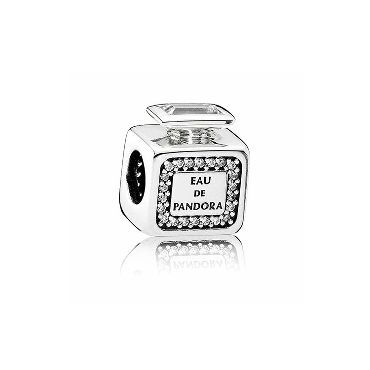 Pandora Perfume Bottle Charm Silver Pendant Couple Unisex Charm 791889CZ F,Silver
