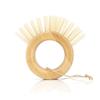 Round Bamboo Dish Scrub Brush Stiff Bristles Kitchen Cleaning Brushes for Pot and Dish Cleaning