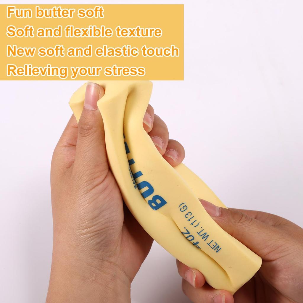 Aesthetic Butter Stick: Creative Food Squishy, Slow Rising Stress Ball, Office Desk Ornament, Funny Sensory Fidget Gift