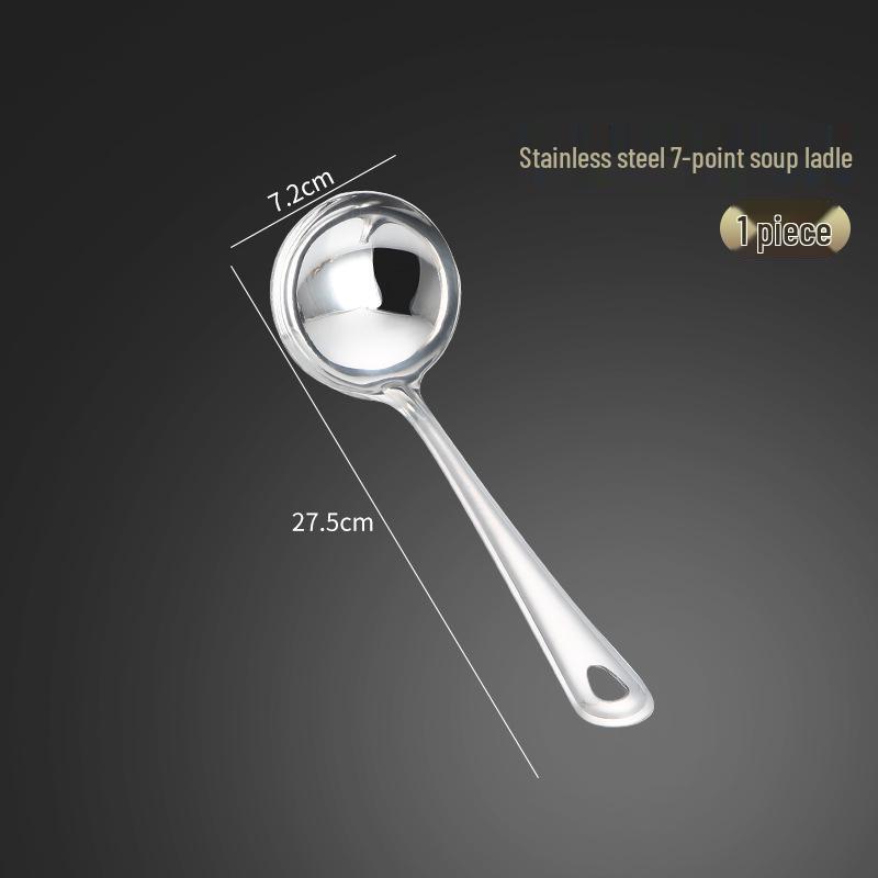 Stainless Steel Kitchen Utensil Set: Serving Spoon, Ladle, Flat Spatula, Slotted Spatula, Small Ladle