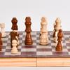 Zhiduo Star Magnetic Solid Wood Chess Set with Folding Board and Black & White Pieces