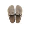 Birkenstock Boston Unisex Leder Metall Dornschließe Schlupfschuhe Geschlossene Zehen Clogs Hellbraun 1018147