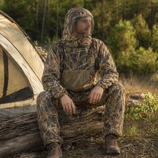 Camouflage Mosquito Suit for Men Women, Insect Mosquito Protection Jacket And Pants, Mosquito Proof Clothing with Mesh Hood for Outdoor Camping
