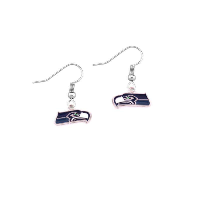 Steelers Heart Pendant Earrings With Crystals For Football Fans Women Jewelry