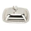 Silver Finish Covered Serving Dish European Style Candy Bowl Stylish Fruit Dish  For Candies