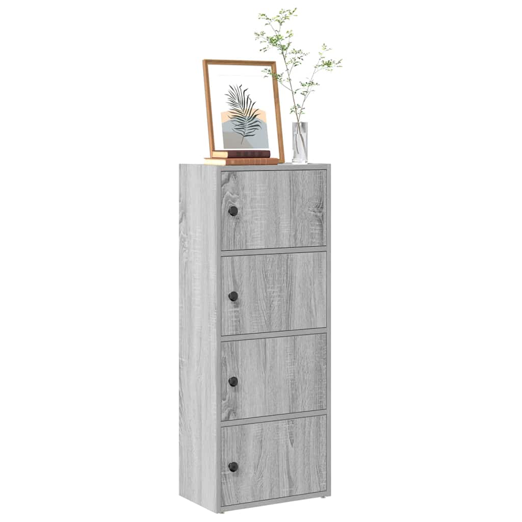 Bookshelf Grey Sonoma 40x24x102 cm Engineered Wood