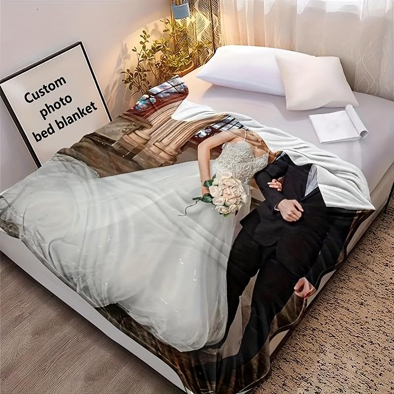 

1PC Custom Personalized Blanket Personal Photo Flannel Bed Blanket Birthday Wedding Couple Valentine s Day Holiday Gift Blanket 130x150cm