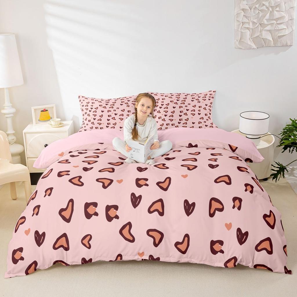 Polka Dots Duvet Cover Cute Kawaii Polka Dots Bedding Set Black and White Comforter Cover for Boys Girls Children Teens Bedroom Decor Minima