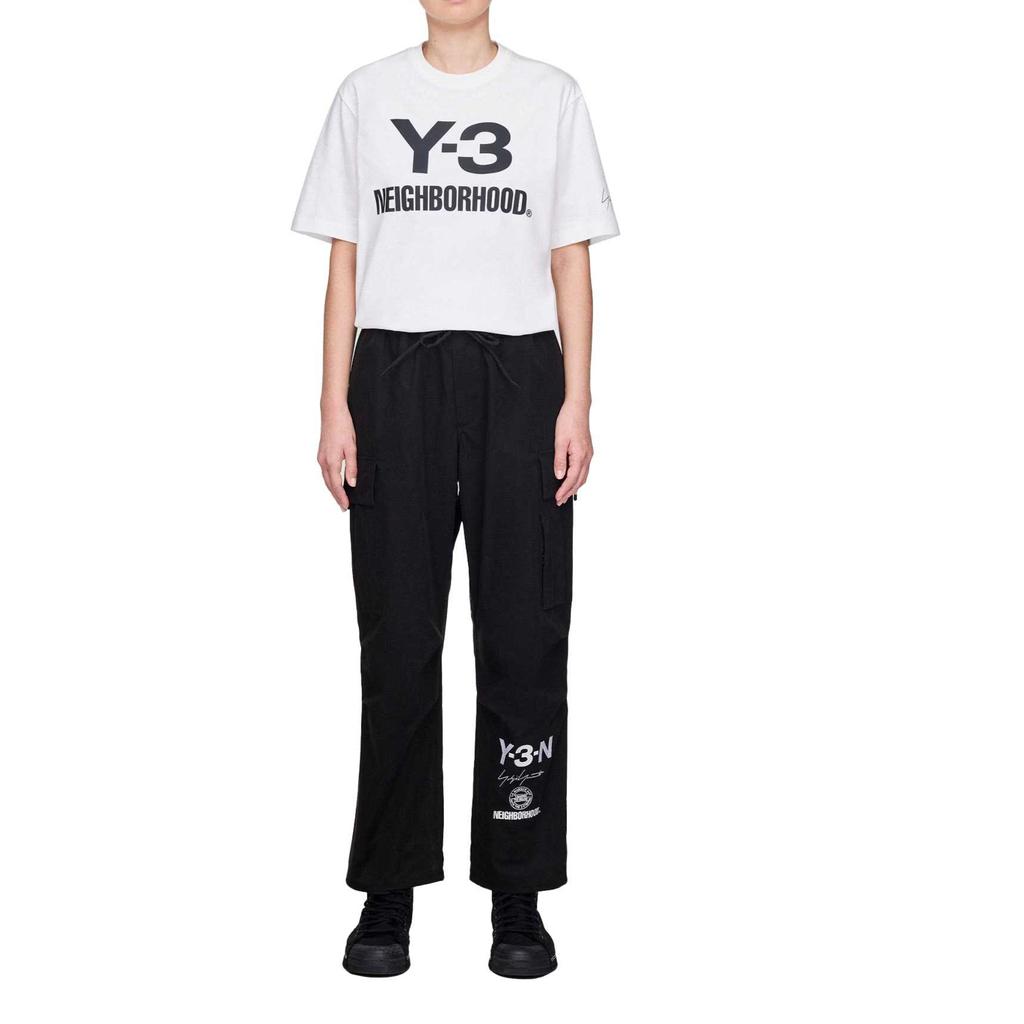 Y-3 X Neighborhood Logo Tee White Unisex Tops JX7449