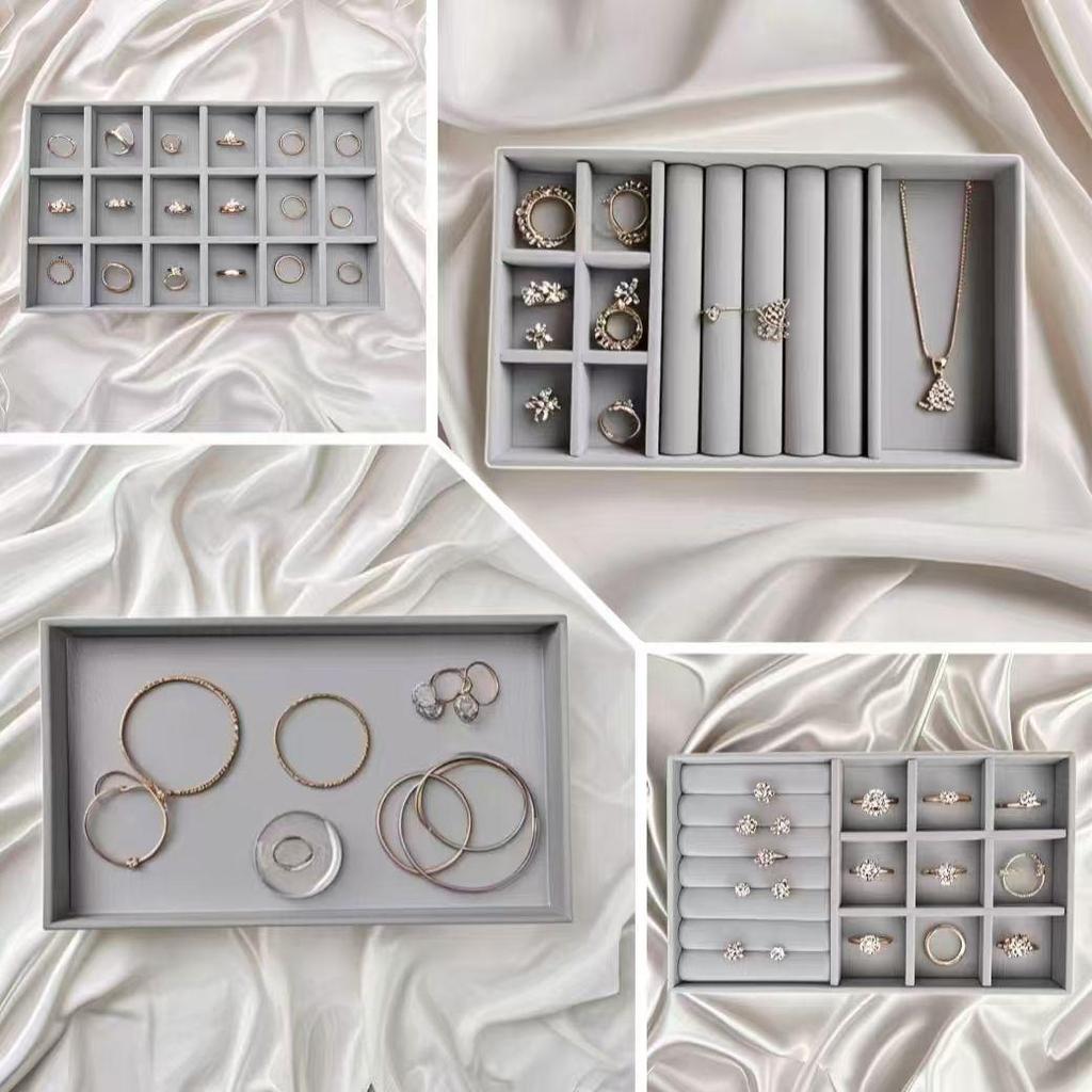 Samt Schmuckaufbewahrungsschale für Armbänder und Accessoires - Eisblumen-Design