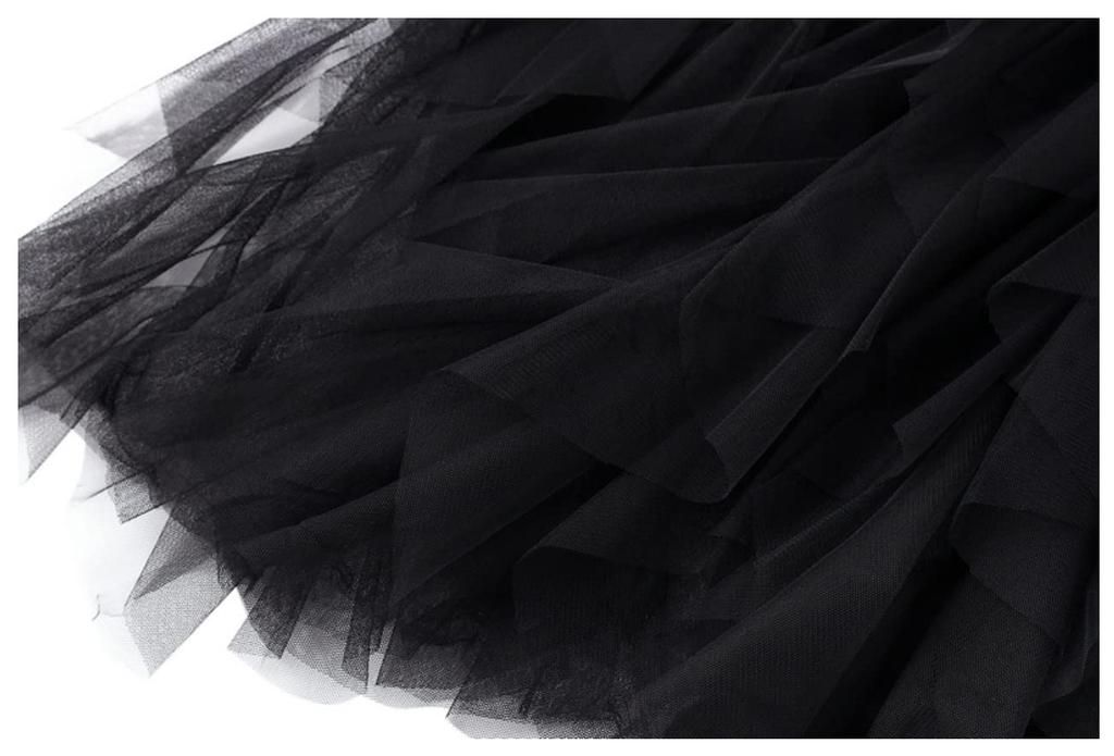 LIANFOR Unregelmäßiger Uni Langer Tüllrock mit Hoher Taille und Elastisch Stilvoll für Jeden Tag und Herbst Kostenlos Damen Rüschen, Taille, Tragen, Frühling, Sommer,