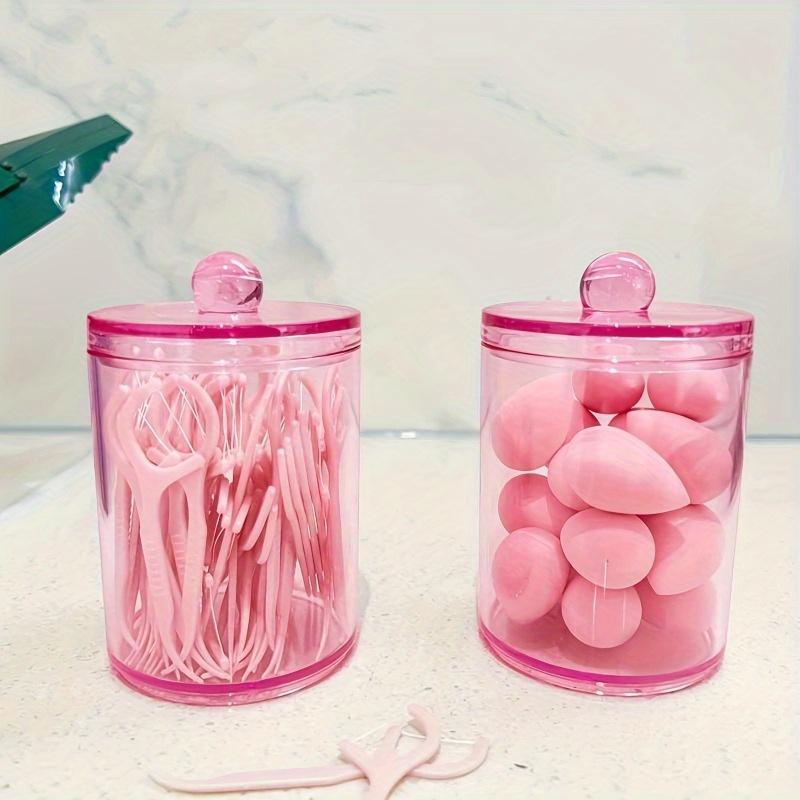 2pcs, Pink Pen Holder, Makeup Brush Organizer, Dustproof Modern Minimalist Storage Box, Cosmetic Organizer, Jewelry Organizer
