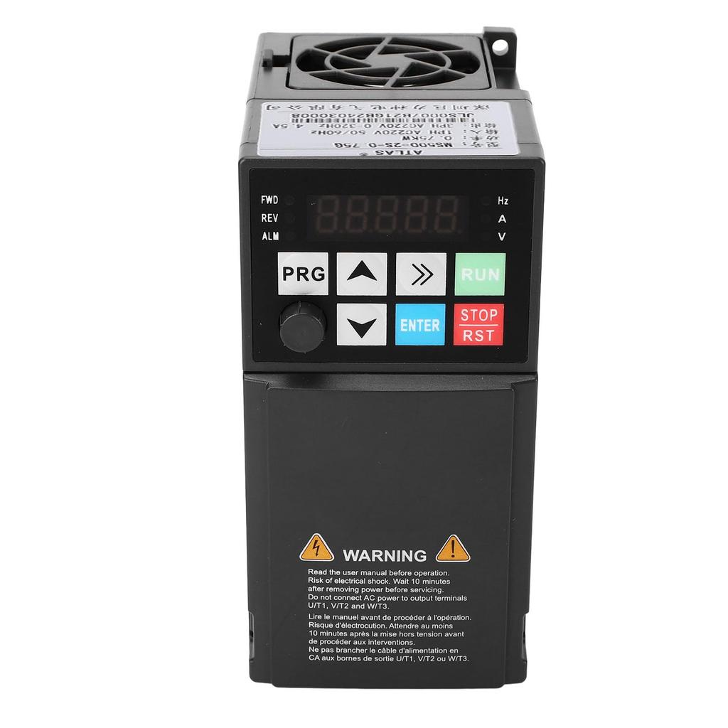 220V 220V Vector Inverter for Motor Easy Operation Three-Phase Inverter, 0.75kW, Single-Phase Input, Three-Phase Output, Three-Phase Control,