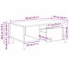 Coffee Table Black Oak Effect 90 X 50 X 26.5 Cm Engineered Wood
