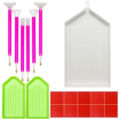 DIY Diamond Painting Tool Kit: Dotting Plate, Clay, & Sticker Set for Cross Stitch Crafting