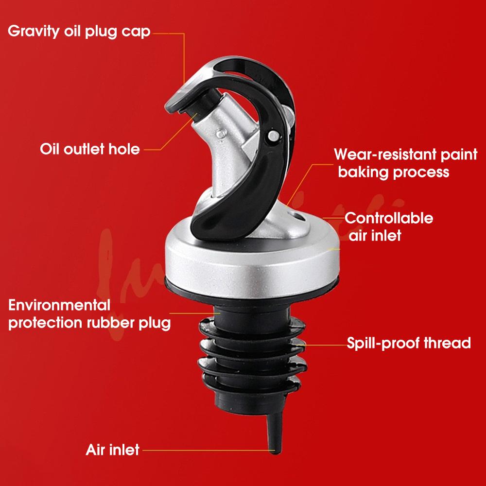 5/2/1Pcs Oil Bottle Stopper Cap Food Grade Rubber Seal Liquor Dispenser Sprayer Wine Pourer Sauce Nozzle Lock Plug Kitchen Tool 7